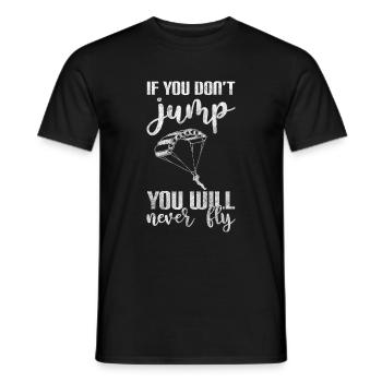 Parachute Avion Sport Vol - T-shirt homme - noir - Devant - AI Model Male 178 light (178cm)