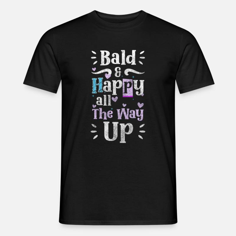 Glatze Glatzkopf Platte Männerproblem - Männer T-Shirt - Schwarz