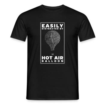 Hot Air Balloon Ride View - Men's T-Shirt - black - Front - AI Model Male 178 light (178cm)