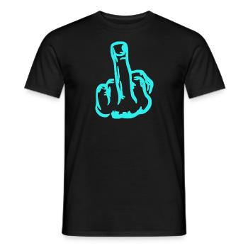 Baise de middle finger doigt amant que vous fuck - T-shirt homme - noir - Devant - AI Model Male 178 light (178cm)