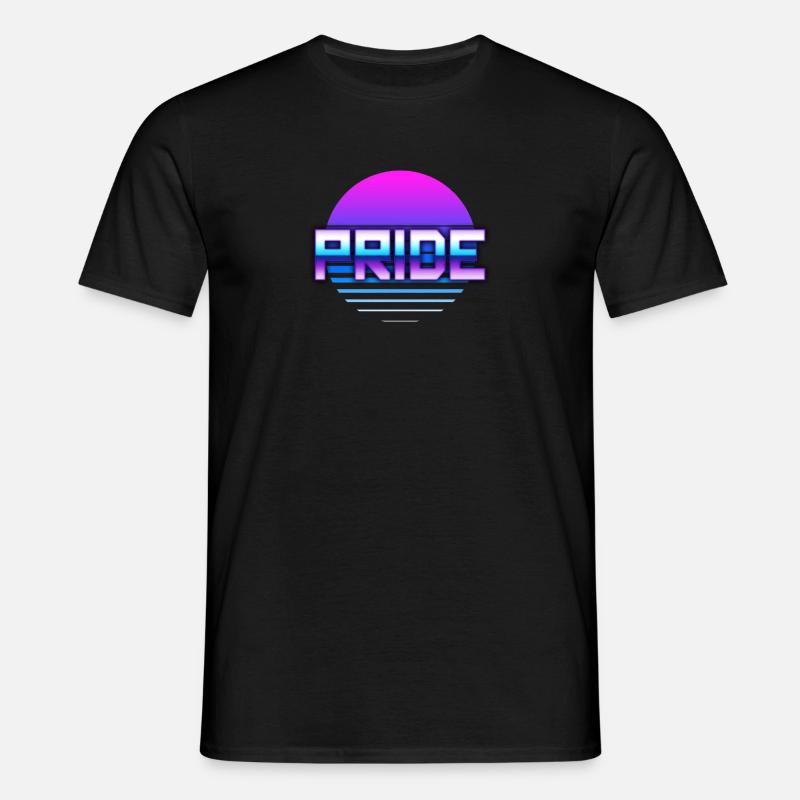 Pride Synthwave - Men's T-Shirt - black