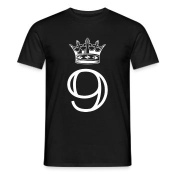9 Zahl Krone - Männer T-Shirt - Schwarz - Vorne - AI Model Male 178 light (178cm)