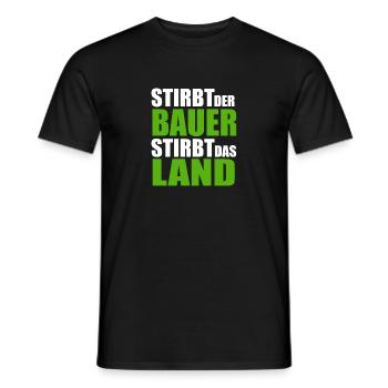 Stirbt Der Bauer Stirbt Das Land Sticker - Männer T-Shirt - Schwarz - Vorne - AI Model Male 178 light (178cm)