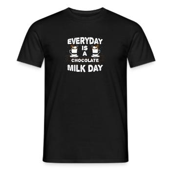 Everyday Is A Chocolate Milk Day - Chocolate - Men's T-Shirt - black - Front - AI Model Male 178 light (178cm)