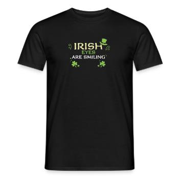 Los ojos irlandeses sonríen - Camiseta hombre - negro - delante - AI Model Male 178 light (178cm)
