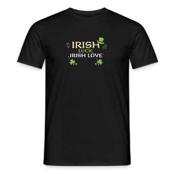 Irish luck, Irish love - Männer T-Shirt - Schwarz - Vorne - AI Model Male 178 light (178cm)
