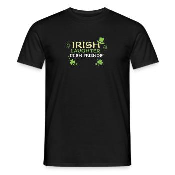 Irish laughter, Irish friends - Männer T-Shirt - Schwarz - Vorne - AI Model Male 178 light (178cm)