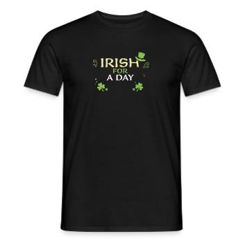 Irish For A Day - Men's T-Shirt - black - Front - AI Model Male 178 light (178cm)