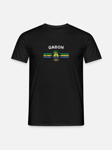 Drapeau du Gabon shirt - Gabon Emblème et drapeau Gabon - T-shirt homme - noir
