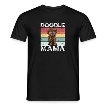 Doodle mom Labradoodle Goldendoodle dogs - Men's T-Shirt - black - Front - AI Model Male 178 light (178cm)