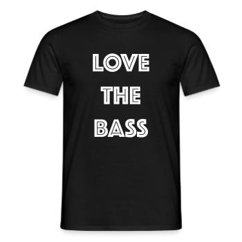 Love The Bass - Männer T-Shirt - Schwarz - Vorne - AI Model Male 178 light (178cm)