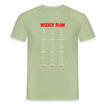 Gin T-shirt - Gin and Tonic Shirt - Gin plan - T-shirt homme - vert sauge - Devant - AI Model Male 178 light (178cm)