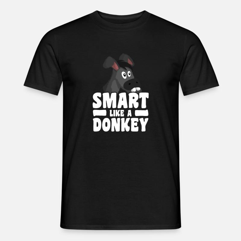 Smart like a donkey - Männer T-Shirt - Schwarz