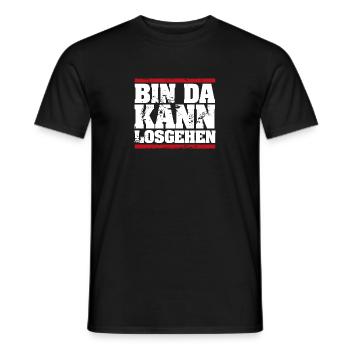 Bin da kann losgehen - Männer T-Shirt - Schwarz - Vorne - AI Model Male 178 light (178cm)