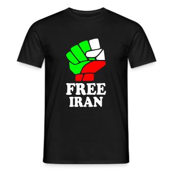 Free iran - Männer T-Shirt - Schwarz - Vorne - AI Model Male 178 light (178cm)