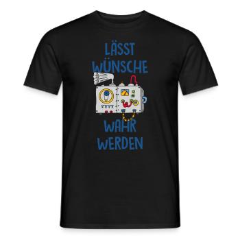The Sams Lässt Wünsche Wahr Werden - Men's T-Shirt - black - Front - AI Model Male 178 light (178cm)