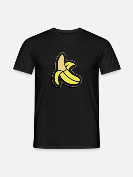 Half peeled banana - Men's T-Shirt - black
