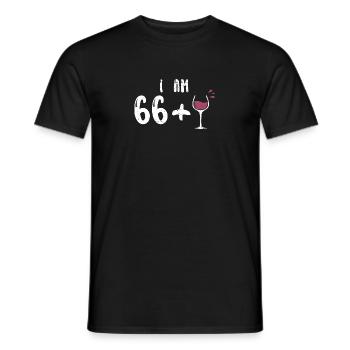J’ai 66 ans + 1 - 67e anniversaire - T-shirt homme - noir - Devant - AI Model Male 178 light (178cm)