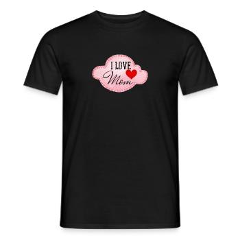 I love mom - Men's T-Shirt - black - Front - AI Model Male 178 light (178cm)
