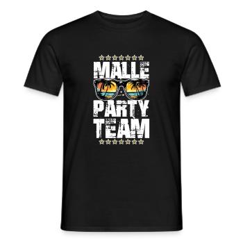 Malle Party Crew Palmiers - T-shirt homme - noir - Devant - AI Model Male 178 light (178cm)