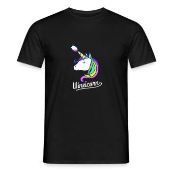 DAS WEIN EINHORN | LUSTIG DESIGN GESCHENK ALKOHOL - Männer T-Shirt - Schwarz - Vorne - AI Model Male 178 light (178cm)