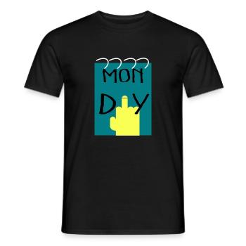 C'est ma chemise je déteste le lundi - T-shirt homme - noir - Devant - AI Model Male 178 light (178cm)
