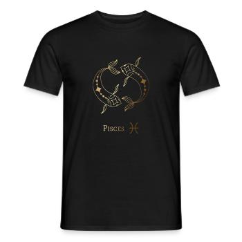 Pisces Zodiac Sign - Men's T-Shirt - black - Front - AI Model Male 178 light (178cm)