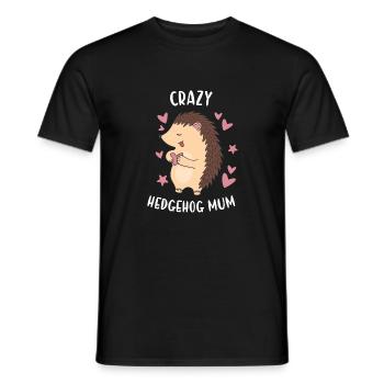 Hedgie Crazy Hedgehog Mum Hedgehog - Männer T-Shirt - Schwarz - Vorne - AI Model Male 178 light (178cm)