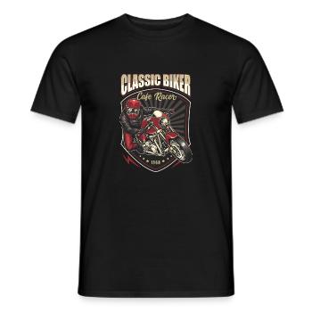 Classic Biker Cafe Racer - Men's T-Shirt - black - Front - AI Model Male 178 light (178cm)