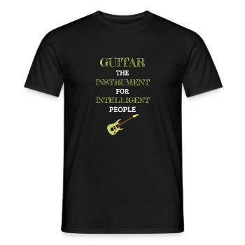 Guitar Instrument For Intelligent People Lemon - Men's T-Shirt - black - Front - AI Model Male 178 light (178cm)