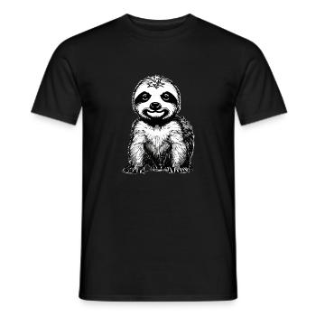 Paresseux Fatigue Paresseux Dessin Paresseux - T-shirt homme - noir - Devant - AI Model Male 178 light (178cm)