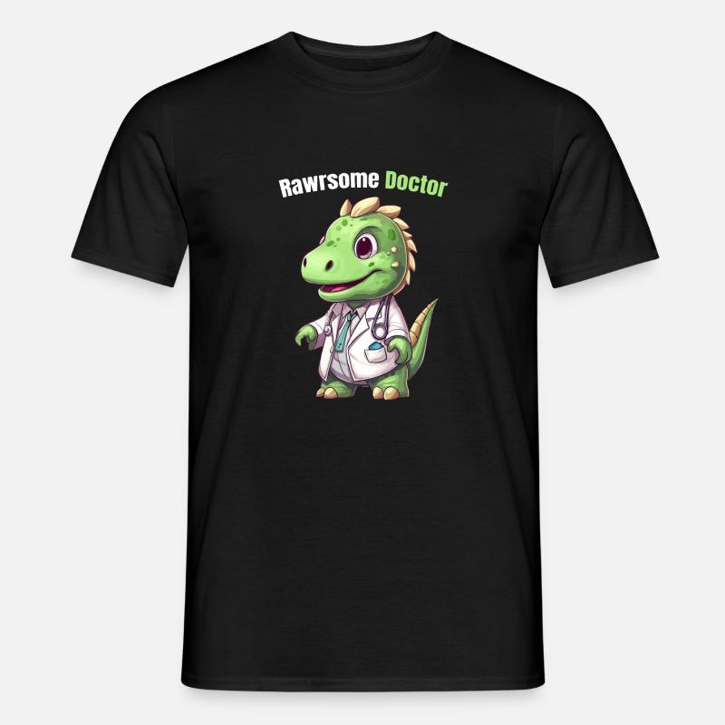 Rawrsome Dinosaurier Doktor Hemd - Männer T-Shirt - Schwarz