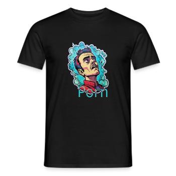 porn what - Männer T-Shirt - Schwarz - Vorne - AI Model Male 178 light (178cm)