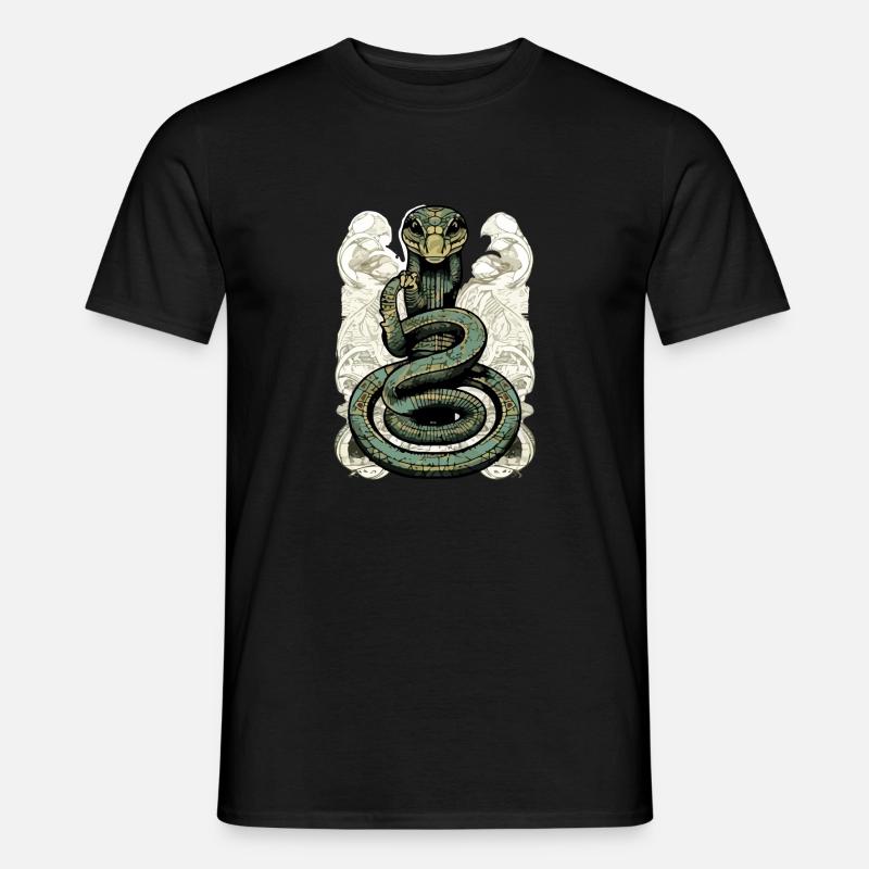 Kik die Schlange - Männer T-Shirt - Schwarz