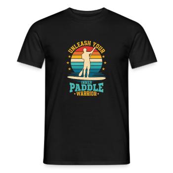 Unleash Your Inner Paddle Warrior Stand Up Paddlin - Männer T-Shirt - Schwarz - Vorne - AI Model Male 178 light (178cm)