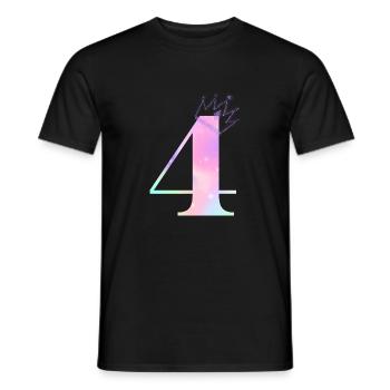 4e anniversaire arc en ciel - T-shirt homme - noir - Devant - AI Model Male 178 light (178cm)