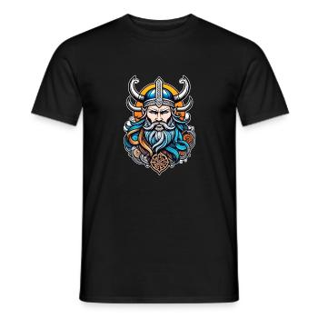 Wikinger Odin Thor Walhalla - Männer T-Shirt - Schwarz - Vorne - AI Model Male 178 light (178cm)