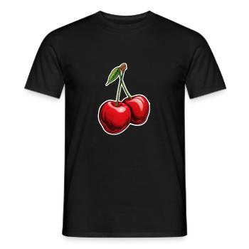 Cerises Jumelles - T-shirt homme - noir - Devant - AI Model Male 178 light (178cm)