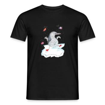 Pingouin de bonne humeur - T-shirt homme - noir - Devant - AI Model Male 178 light (178cm)