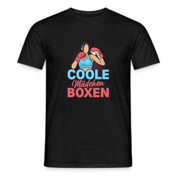 Coole Mädchen Boxen Kampfsport Boxer - Männer T-Shirt - Schwarz - Vorne - AI Model Male 178 light (178cm)
