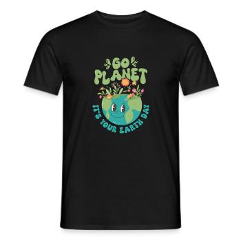 Go Planet It's Your Earth Day Planet Environmental - Männer T-Shirt - Schwarz - Vorne - AI Model Male 178 light (178cm)