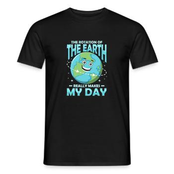 The Rotation Of The Earth Planet Earth Day - Männer T-Shirt - Schwarz - Vorne - AI Model Male 178 light (178cm)