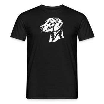 Weimaraner Portrait Dogs Dog Hunting Dogs Wilsigns - Men's T-Shirt - black - Front - AI Model Male 178 light (178cm)