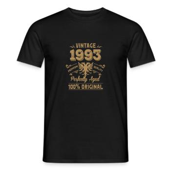 Millésime 1993 Qualité Premium Orginal - T-shirt homme - noir - Devant - AI Model Male 178 light (178cm)