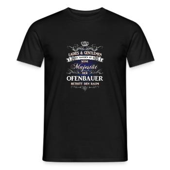 Männer-T-Shirt Beruf Ofenbauer - Männer T-Shirt - Schwarz - Vorne - AI Model Male 178 light (178cm)