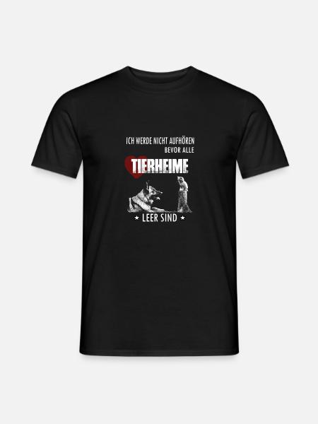 Tierschutz - Männer T-Shirt - Schwarz