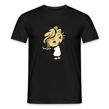 Kind kleines Mädchen - Männer T-Shirt - Schwarz - Vorne - AI Model Male 178 light (178cm)