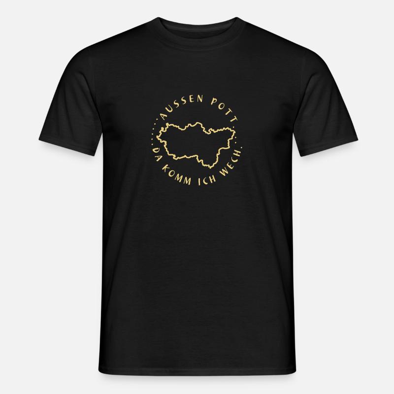 Aussen Pott 1C - Männer T-Shirt - Schwarz
