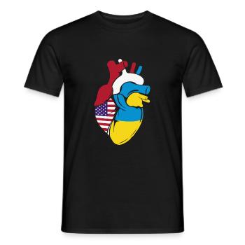 Ukraine - Männer T-Shirt - Schwarz - Vorne - AI Model Male 178 light (178cm)