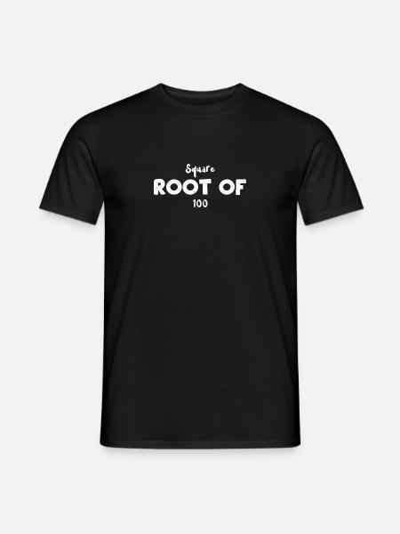 Square Root Of 100 - Math - Men's T-Shirt - black